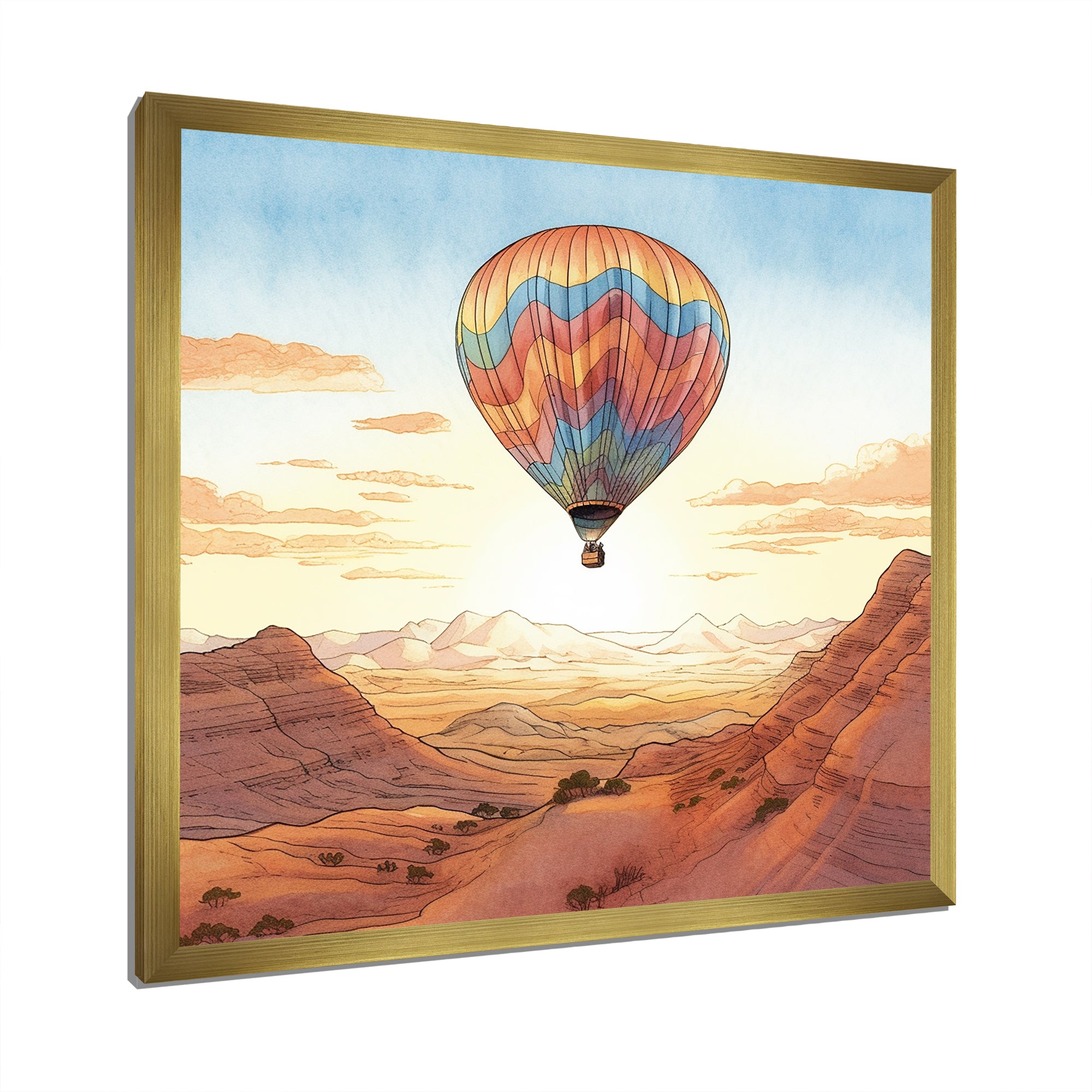 Floating Dessert Dreamscape Hot Air Balloon - Hot Air Balloon Canvas Wall Art
