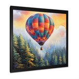 Forest View Hot Air Balloon Adventure - Hot Air Balloon Canvas Wall Art