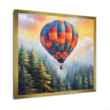 Forest View Hot Air Balloon Adventure - Hot Air Balloon Canvas Wall Art