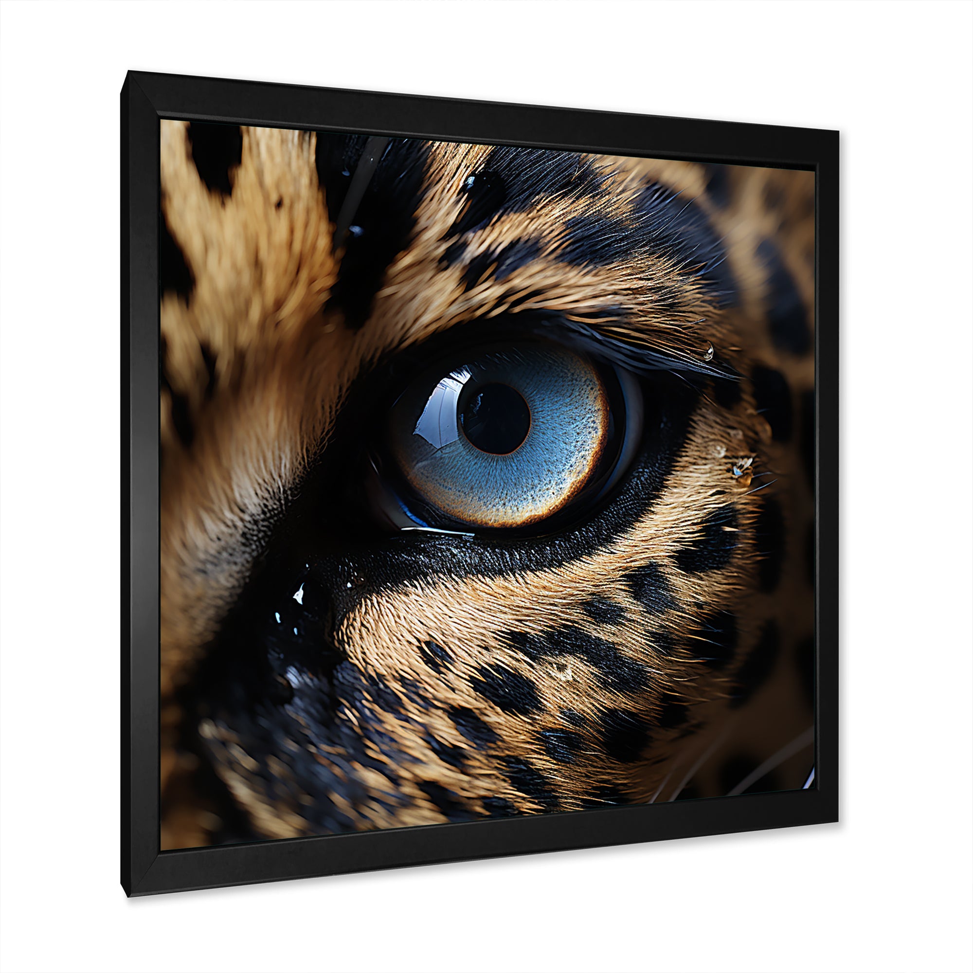Blue Eyes Of The Jungle - Leopard Canvas Wall Art