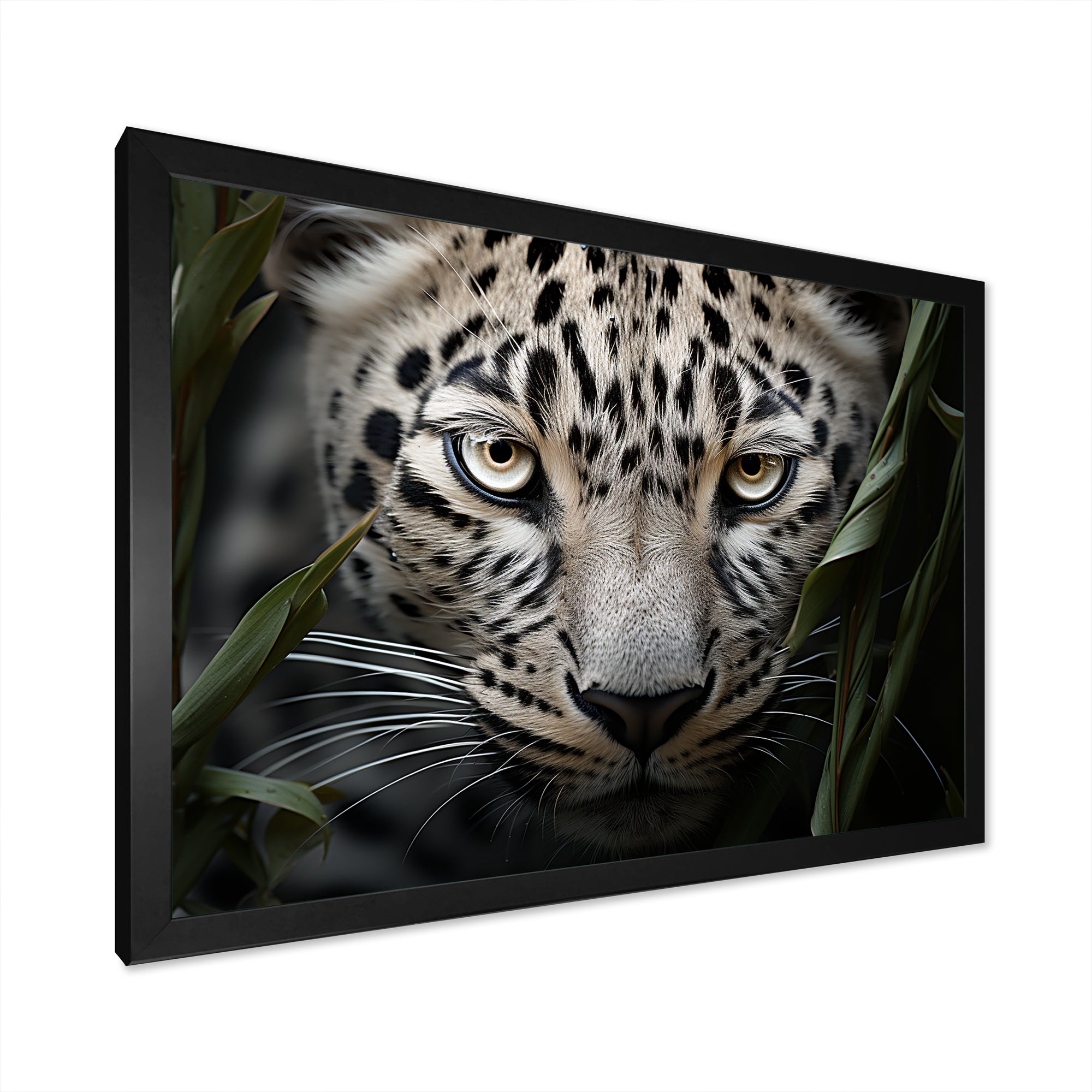 Jungle Leopard Stalk - Leopard Framed Canvas Art
