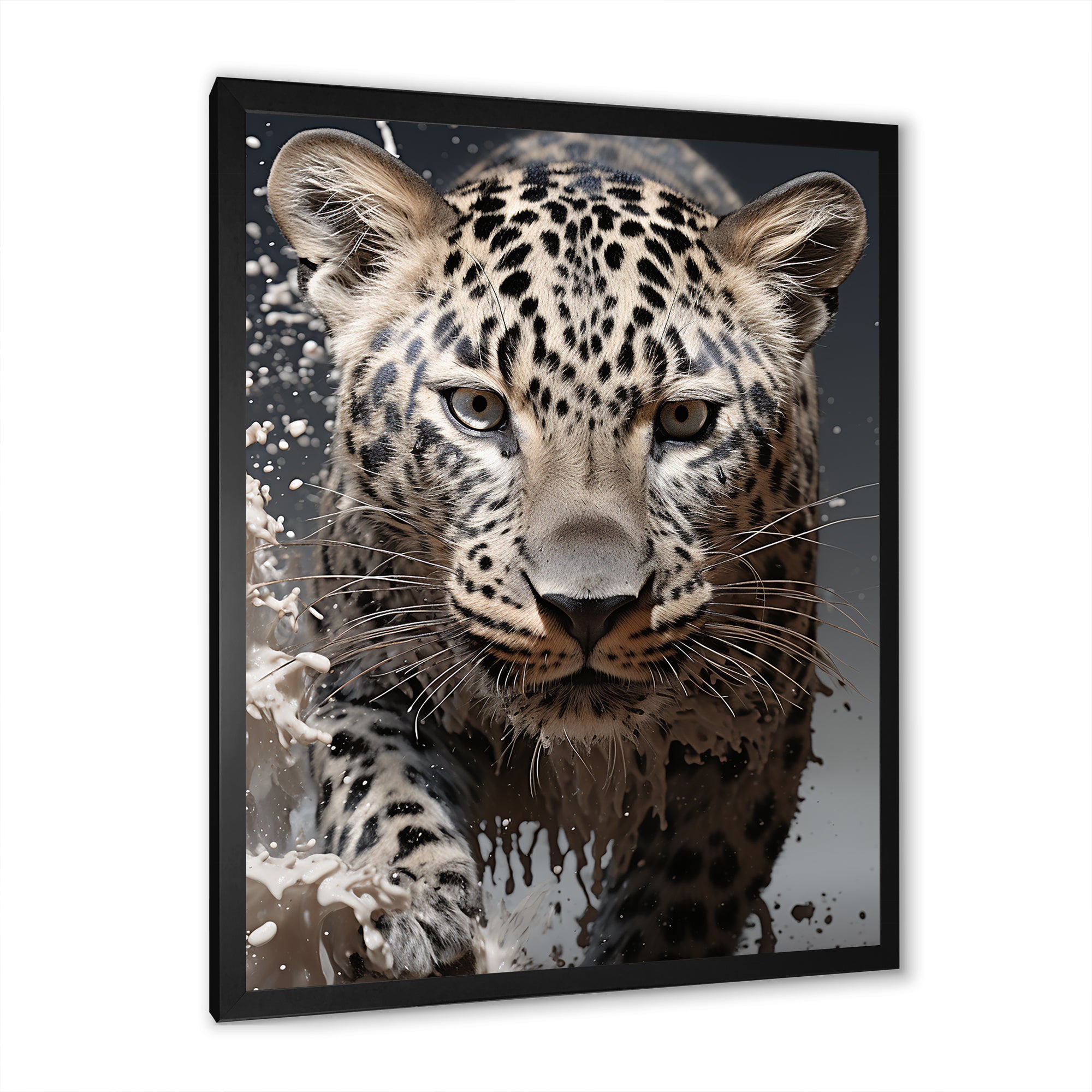 Leopard Mysterious Hunter - Leopard Living Room Wall Art
