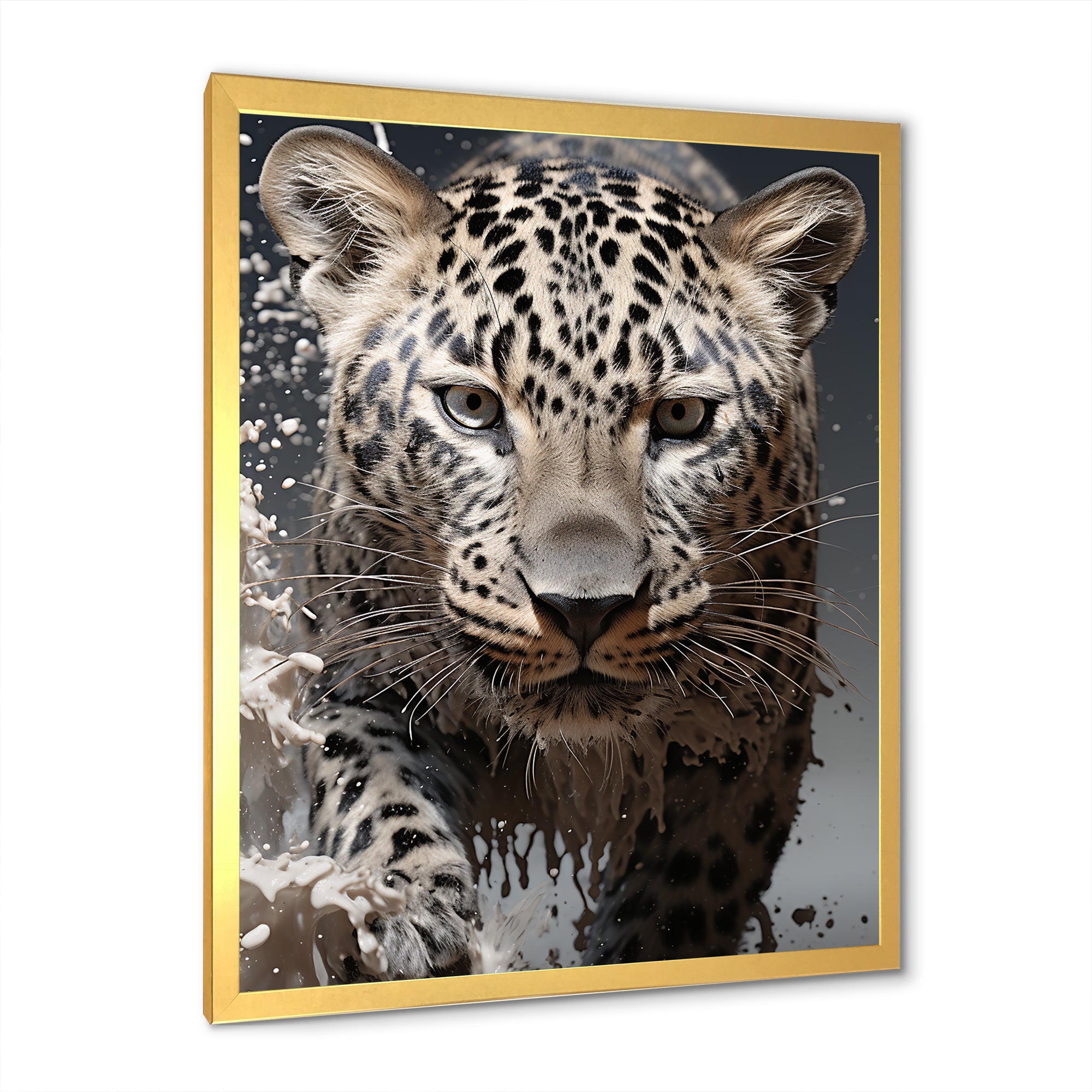 Leopard Mysterious Hunter - Leopard Living Room Wall Art
