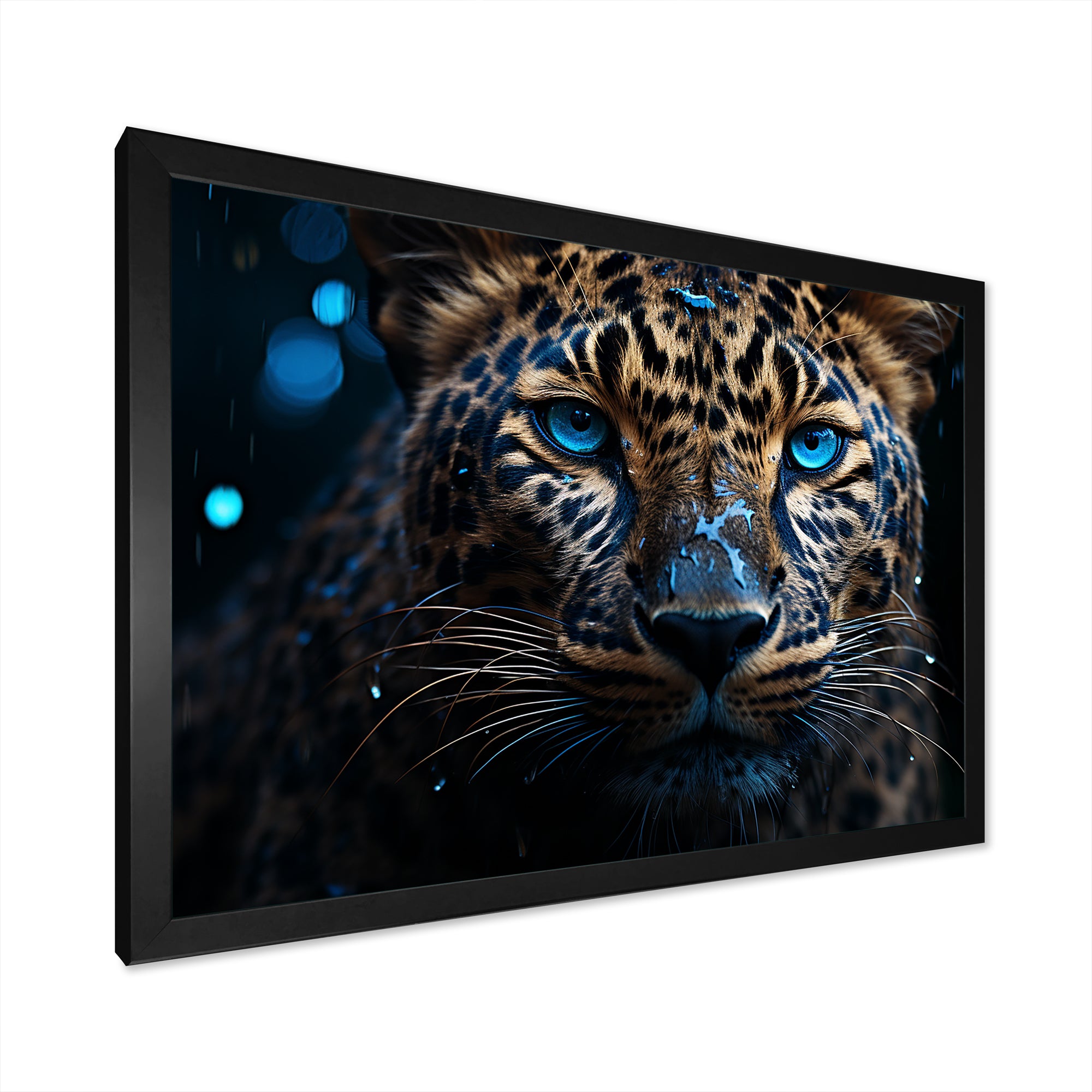 Leopard Nocturnal Sovereign Nighttime Blues - Leopard Wall Decor