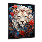Enigmatic Lion Monarch Symbolic Realism - Lion Canvas Wall Art