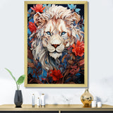 Enigmatic Lion Monarch Symbolic Realism - Lion Canvas Wall Art