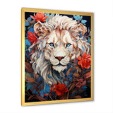 Enigmatic Lion Monarch Symbolic Realism - Lion Canvas Wall Art