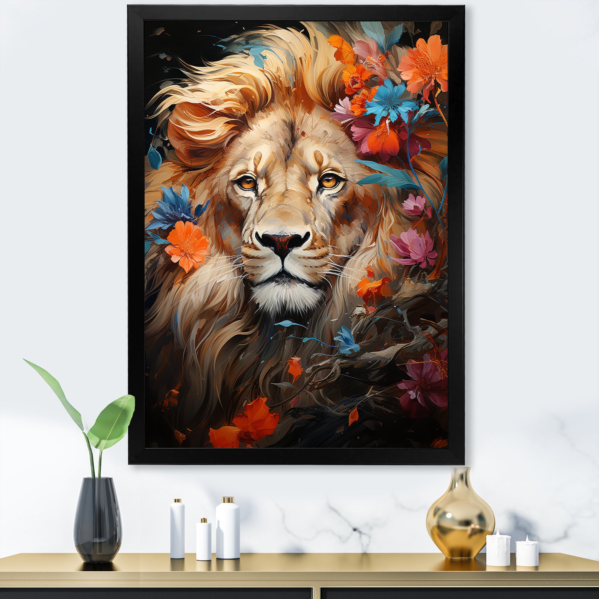 Eternal Majesty Lion Timeless Gaze - Lion Wall Decor