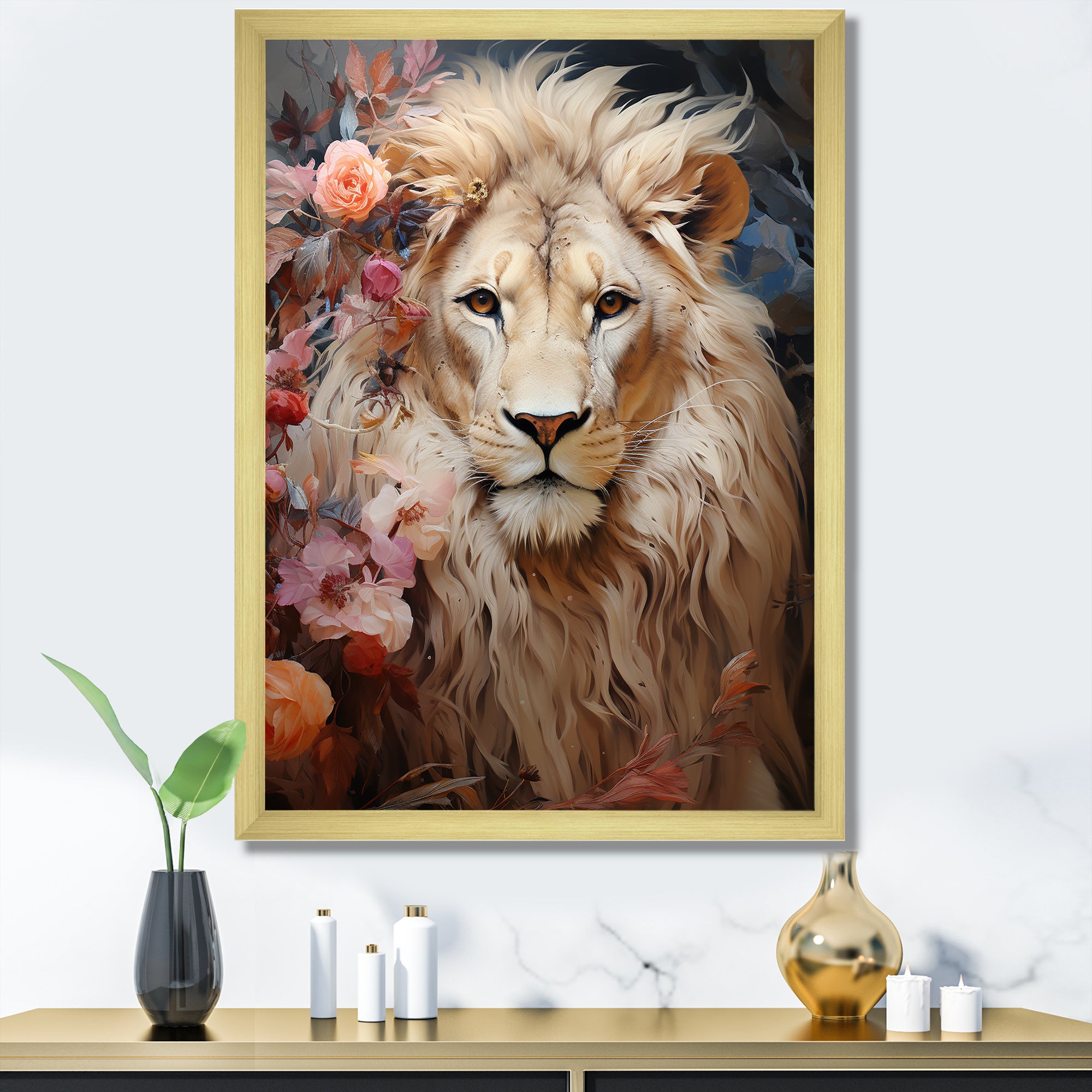 Lion Ethereal Presence Dreamy Hues - Lion Wall Art Prints
