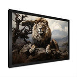 Golden Lions Vigilance Grace - Lion Canvas Wall Art