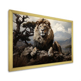 Golden Lions Vigilance Grace - Lion Canvas Wall Art