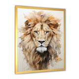 Powerful Lion S Stare Portrait - Beige Lion Wall Art