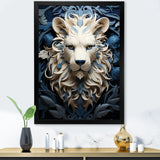 Lions Monochrome Guardian - Lion Canvas Wall Art