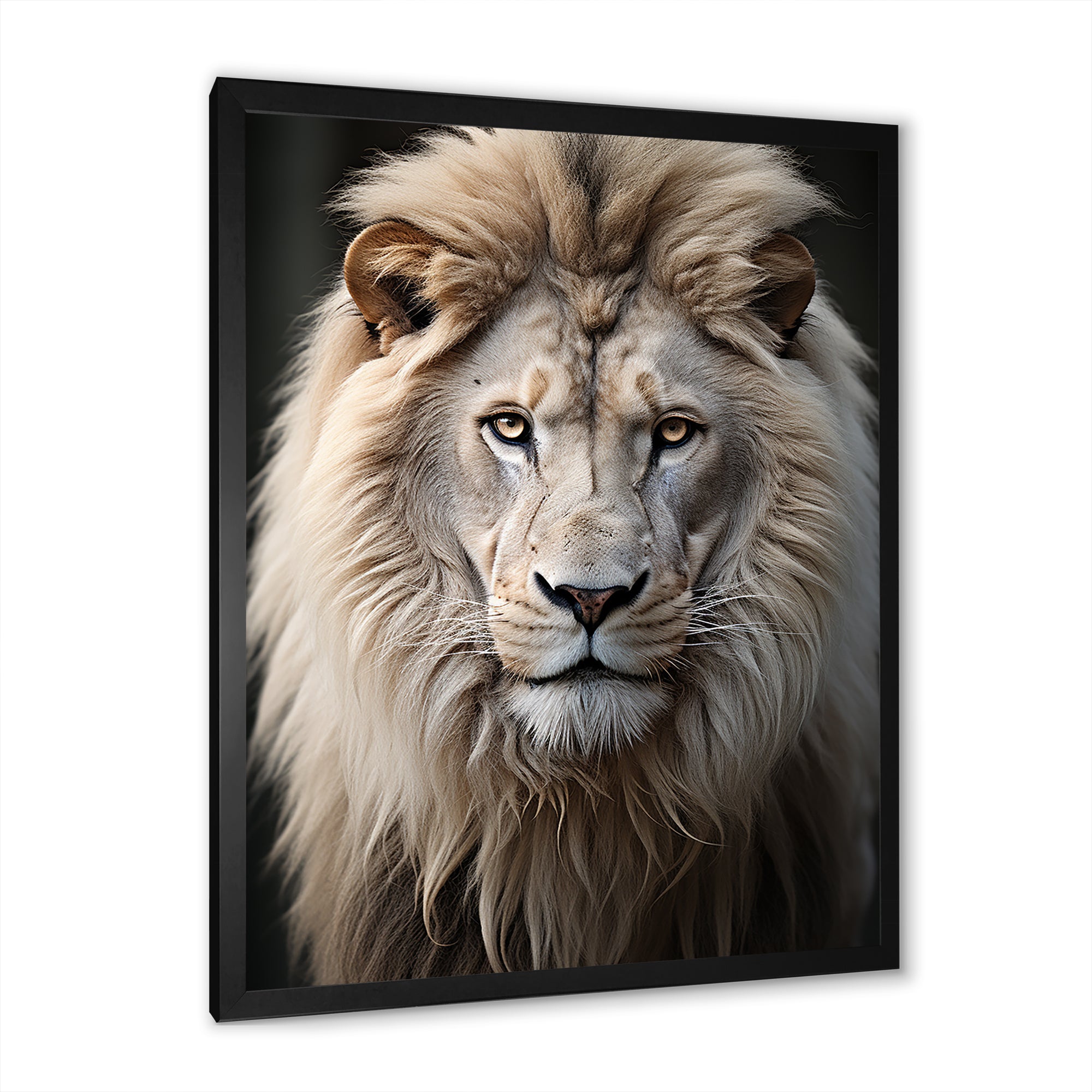 Lions Monochrome Photography - Lion Canvas Wall Art
