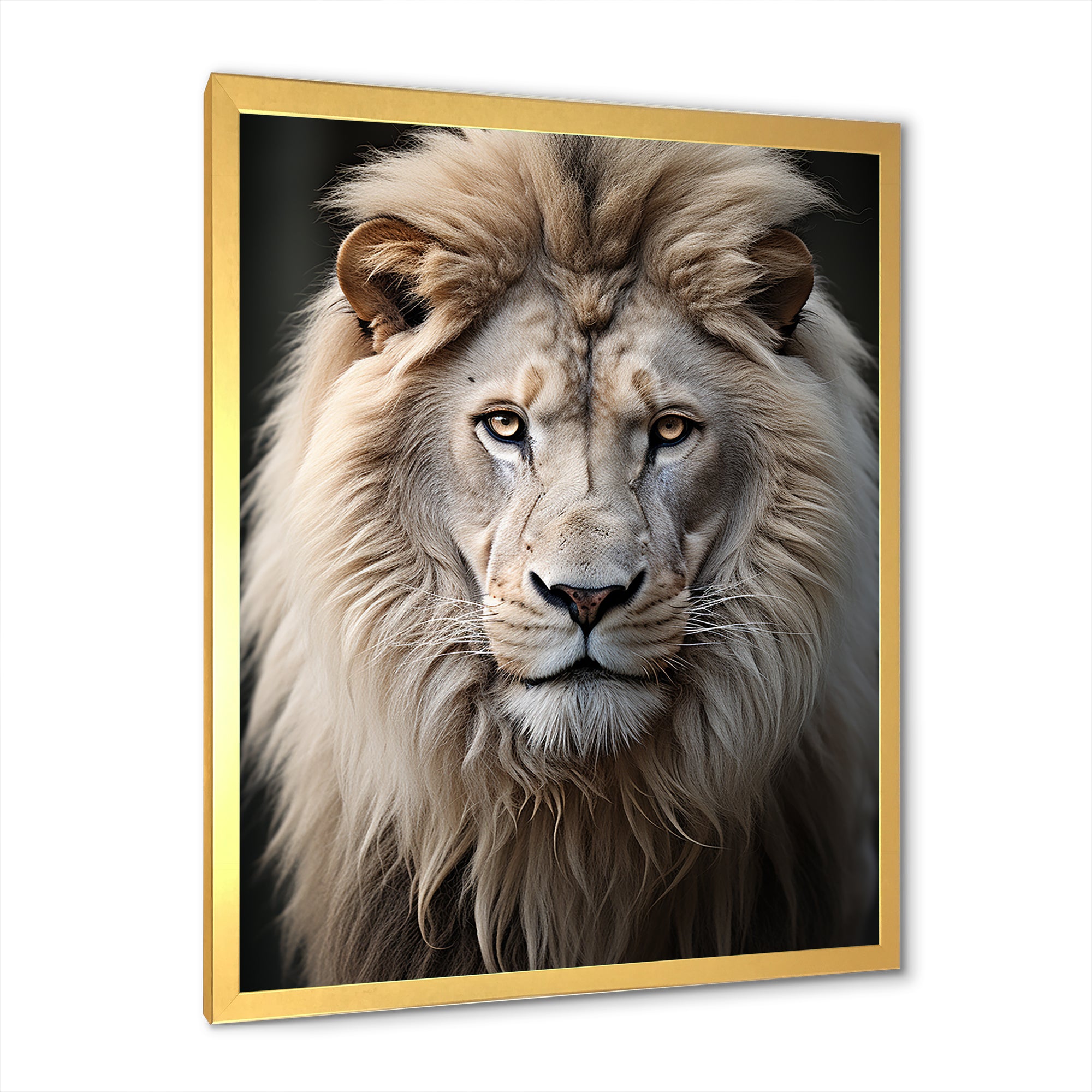 Lions Monochrome Photography - Lion Canvas Wall Art