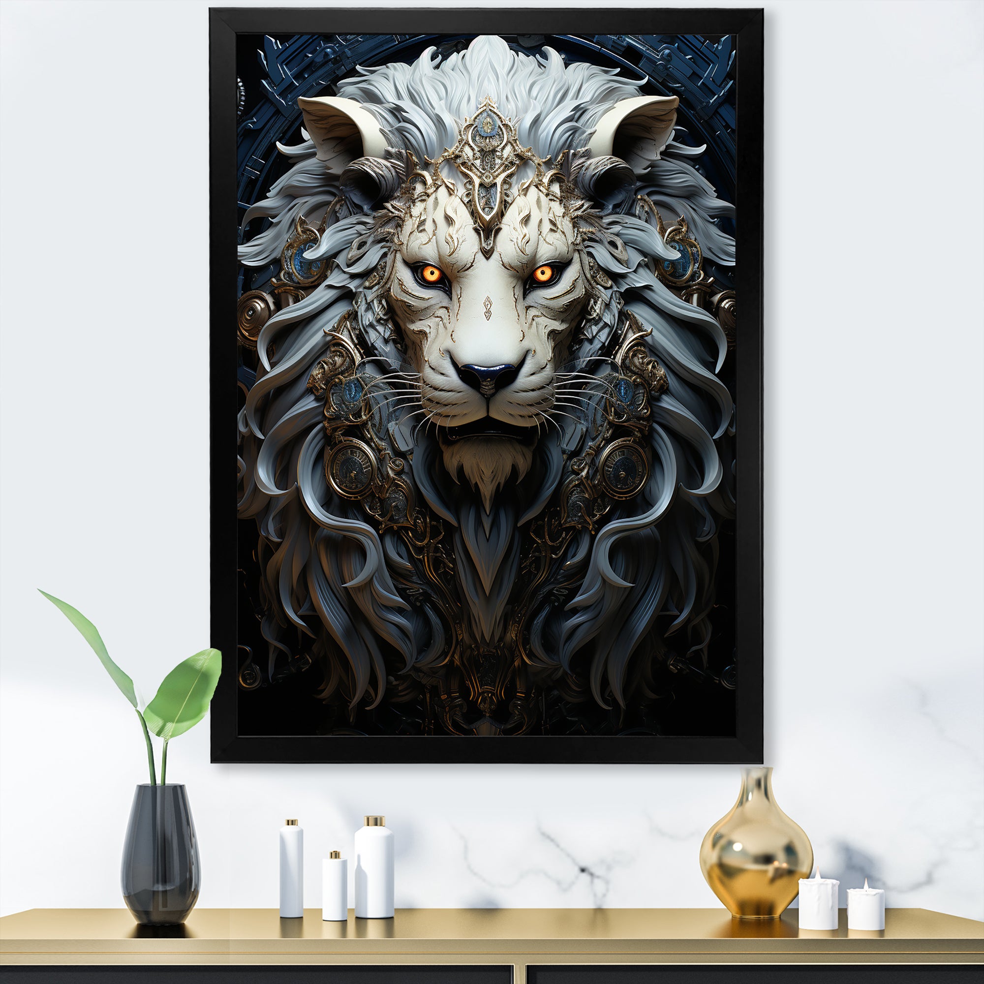Lions Nocturnal Watch - Lion Wall Decor