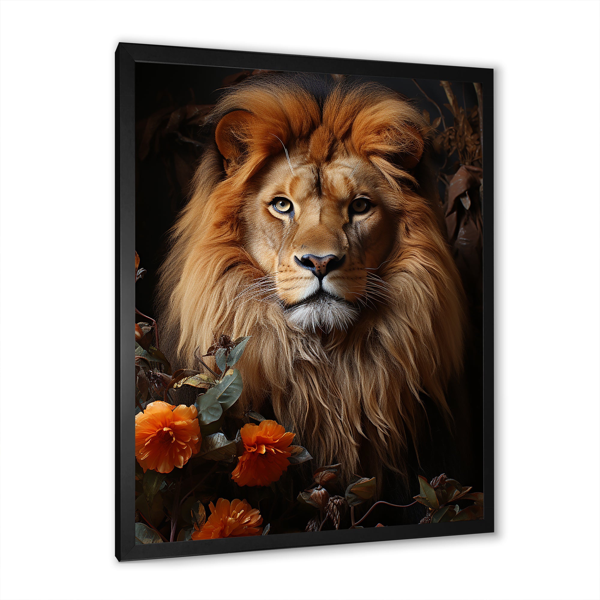 Lions Regal Portraiture - Brown Lion Wall Art