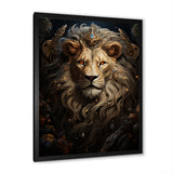 Regal Elegant Ruler Lion - Lion Large Canvas Wall Art
