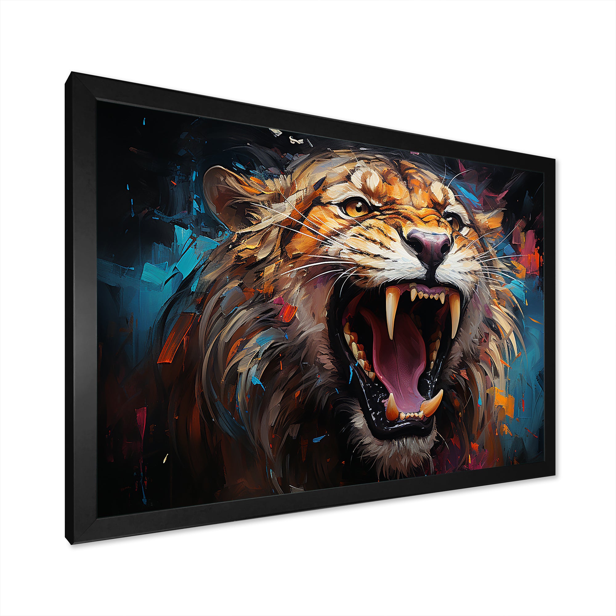 Lions Roaring Emotions - Lion Bedroom Wall Art
