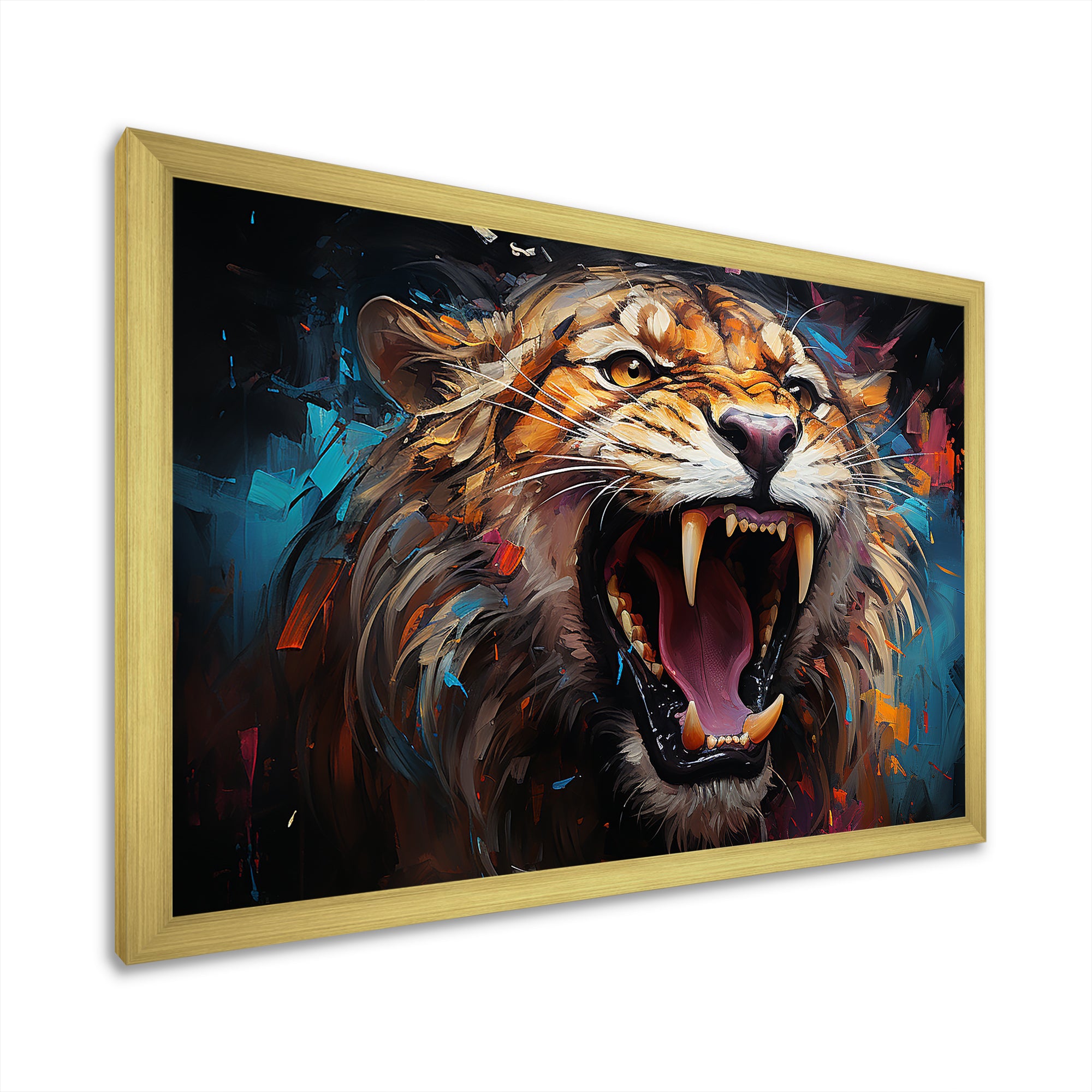 Lions Roaring Emotions - Lion Bedroom Wall Art