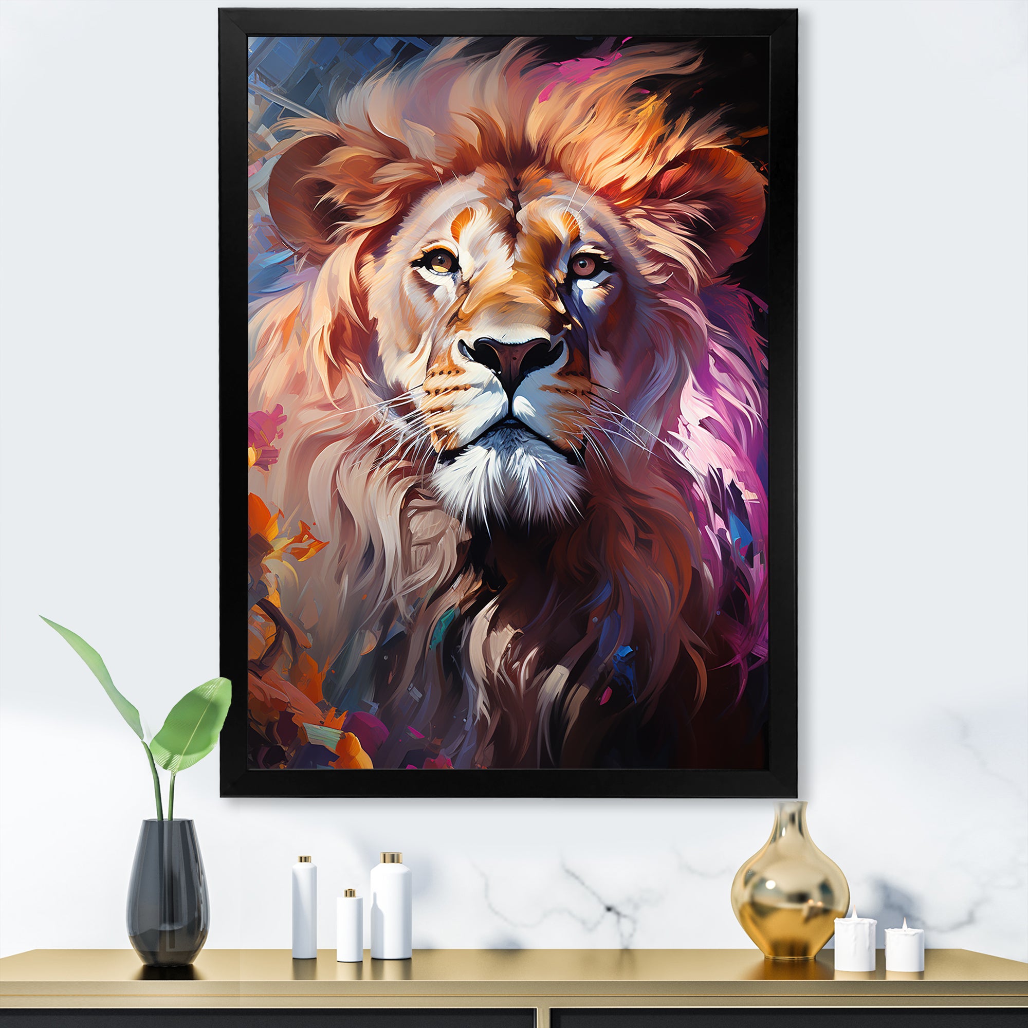Lion Sun Kissed Mane Sovereign - Lion Wall Decor