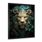 Lion Verdant Guardian - Lion Large Canvas Wall Art