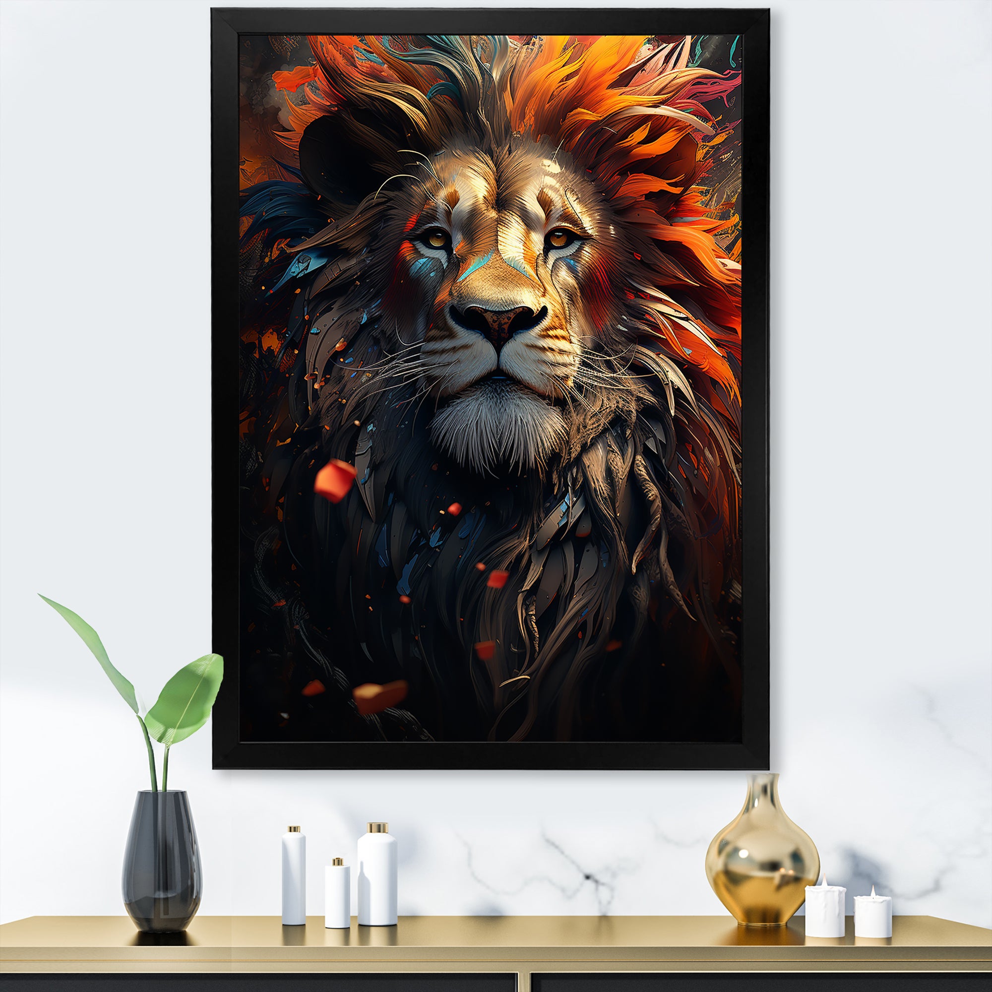Lion Wild Essence - Lion Canvas Wall Art