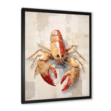 Grazing Lobster - Lobster Framed Canvas Art