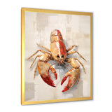 Grazing Lobster - Lobster Framed Canvas Art