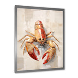 Grazing Lobster - Lobster Framed Canvas Art