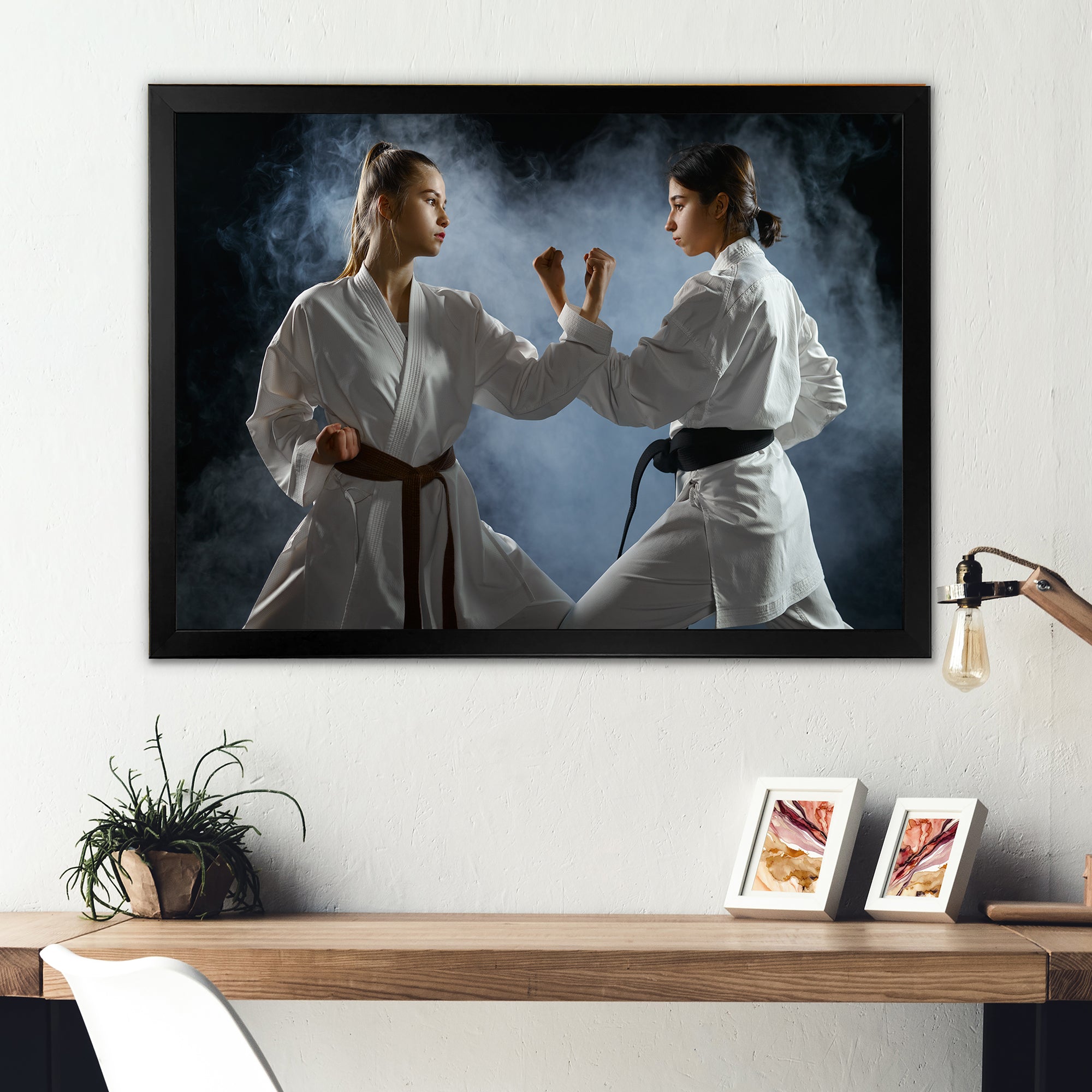 Women Martial Arts Fight Training Studio - Martial Arts Canvas Wall Art