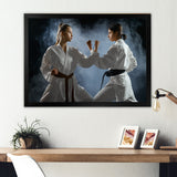 Women Martial Arts Fight Training Studio - Martial Arts Canvas Wall Art