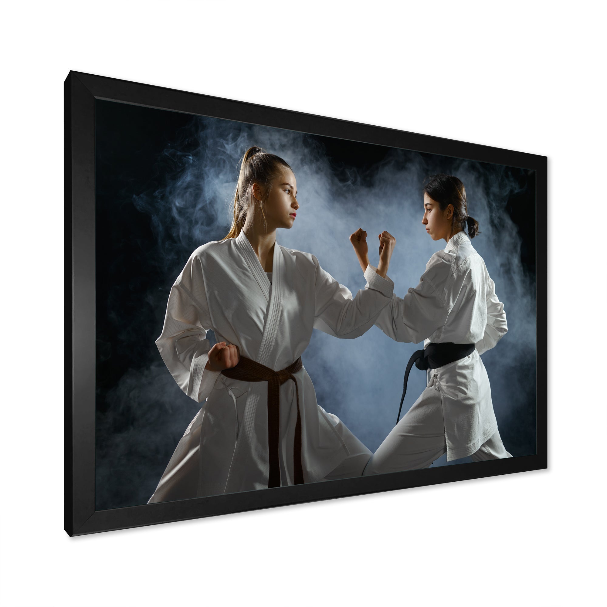 Women Martial Arts Fight Training Studio - Martial Arts Canvas Wall Art