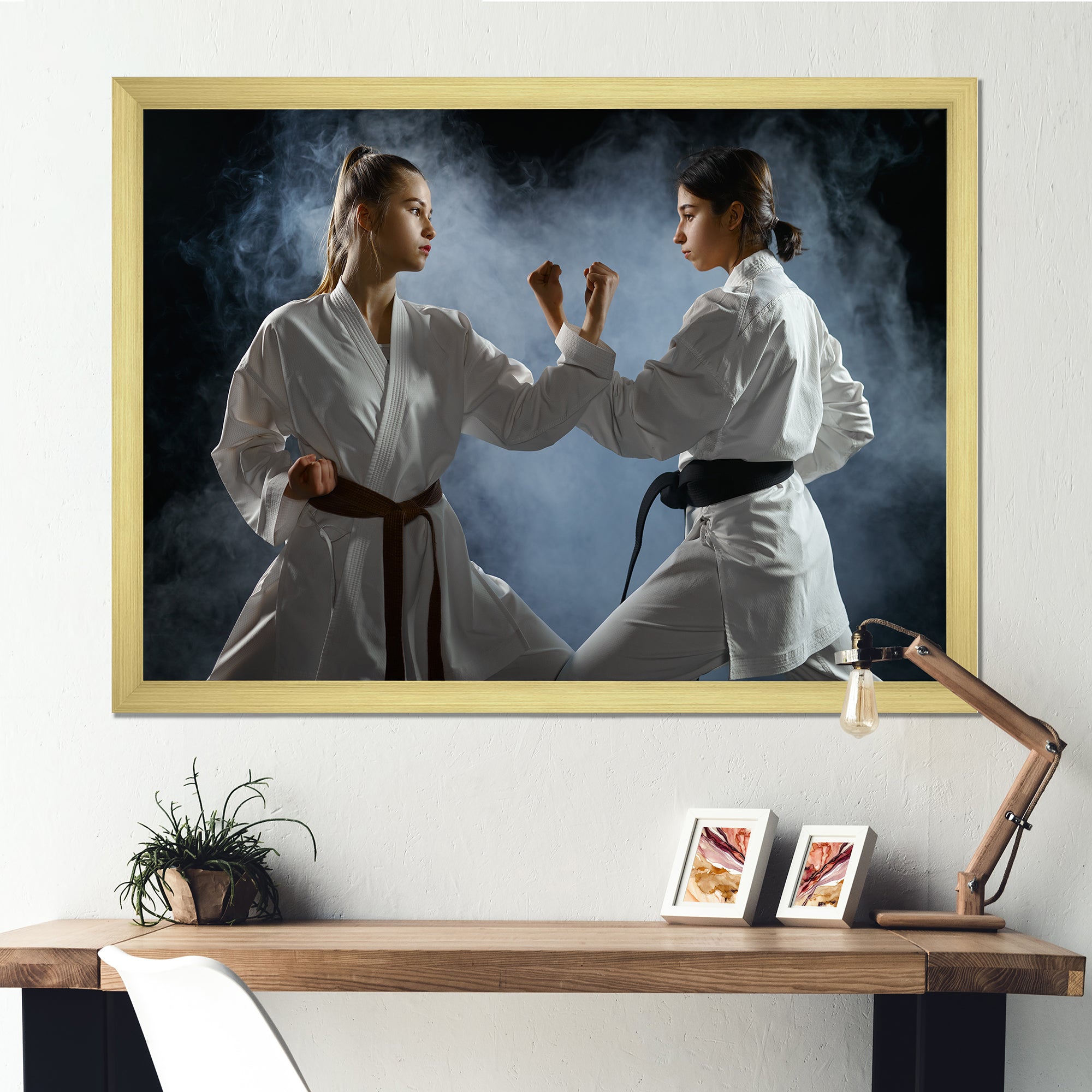 Women Martial Arts Fight Training Studio - Martial Arts Canvas Wall Art