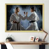 Women Martial Arts Fight Training Studio - Martial Arts Canvas Wall Art