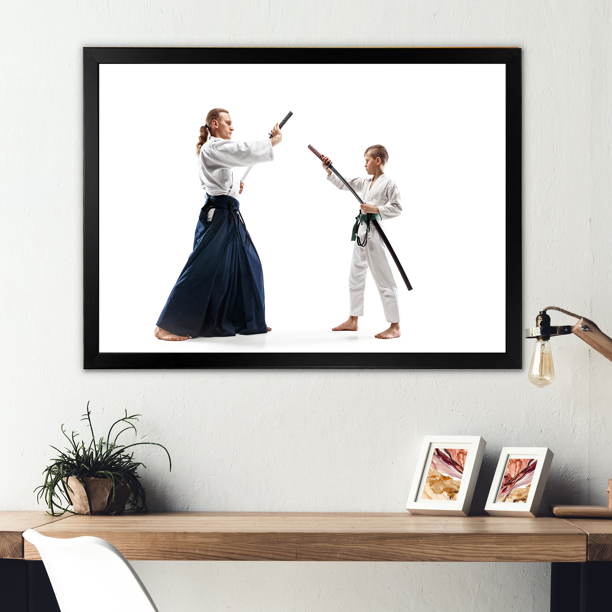 Martial Arts Teen Boy Fight Training Studio - Martial Arts Canvas Wall Art