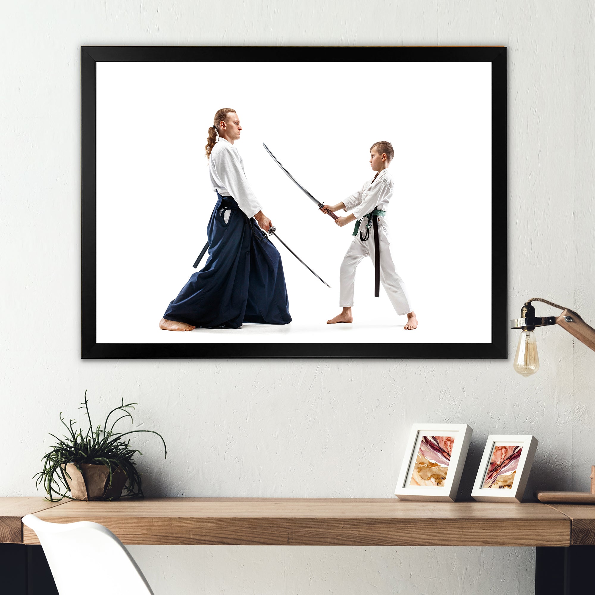 Martial Arts Teen Boy Fight Training Studio I - Martial Arts Canvas Wall Art