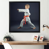 Martial Arts Karate Child Orange Belt Training Studio - Martial Arts Canvas Wall Art
