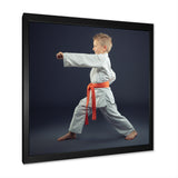 Martial Arts Karate Child Orange Belt Training Studio - Martial Arts Canvas Wall Art