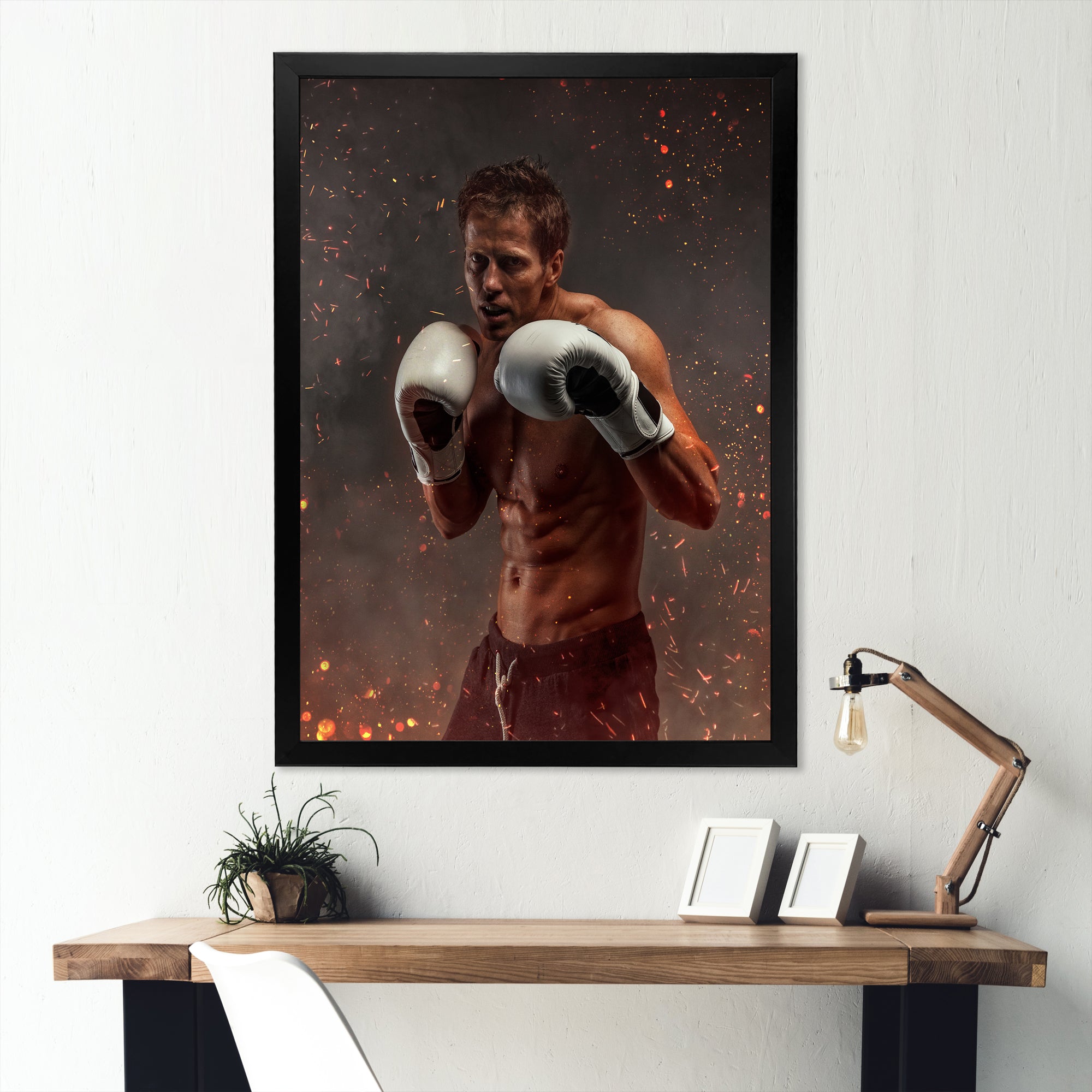 Portrait Martial Arts Fighter - Martial Arts Canvas Wall Art
