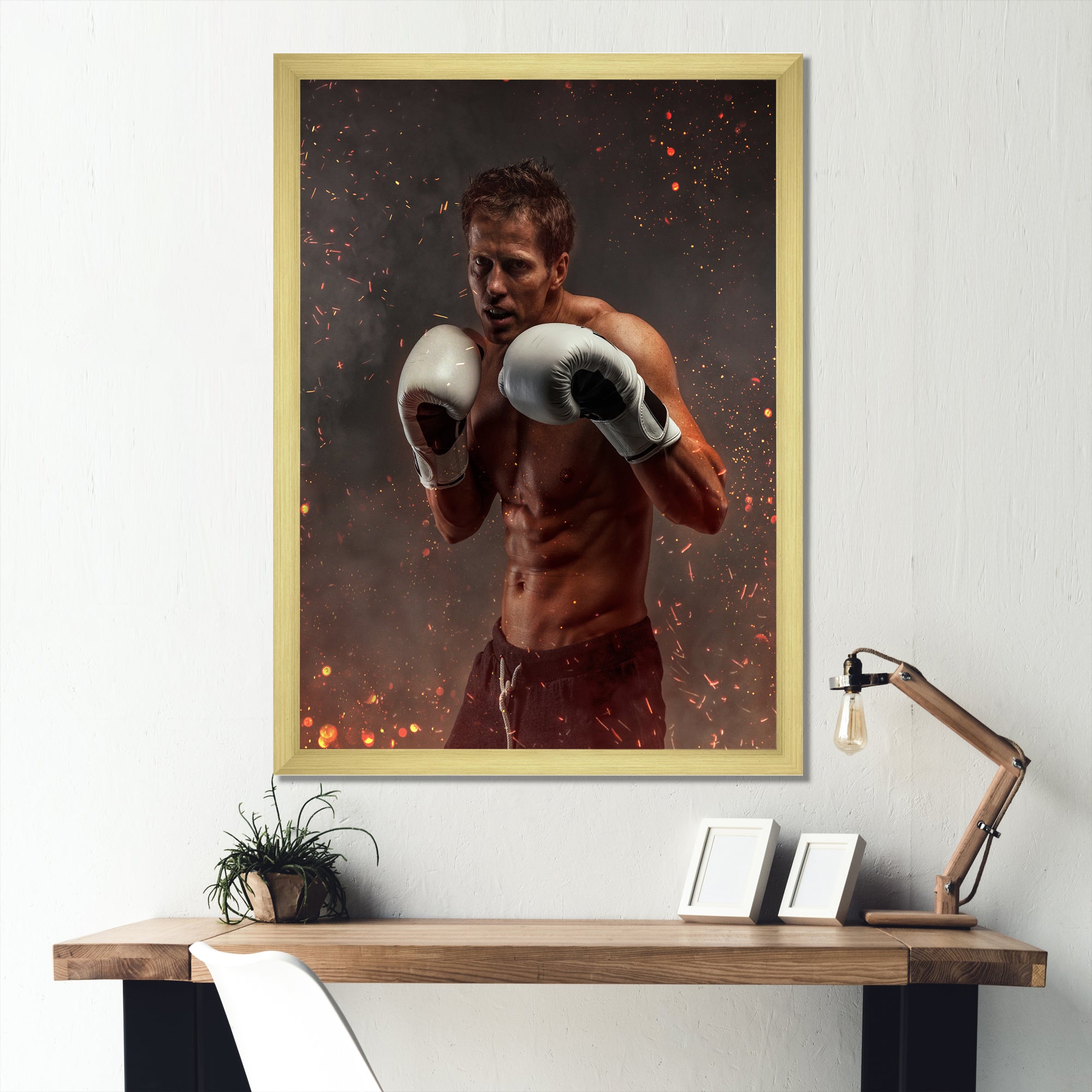 Portrait Martial Arts Fighter - Martial Arts Canvas Wall Art
