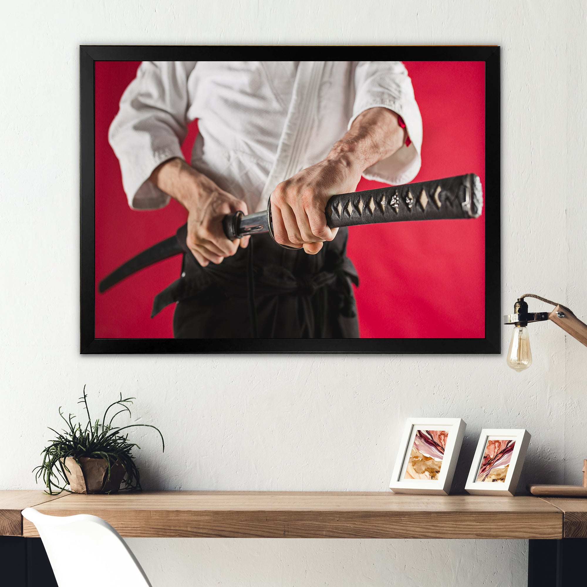 Man Training Aikido Martial Arts Studio - Martial Arts Canvas Wall Art