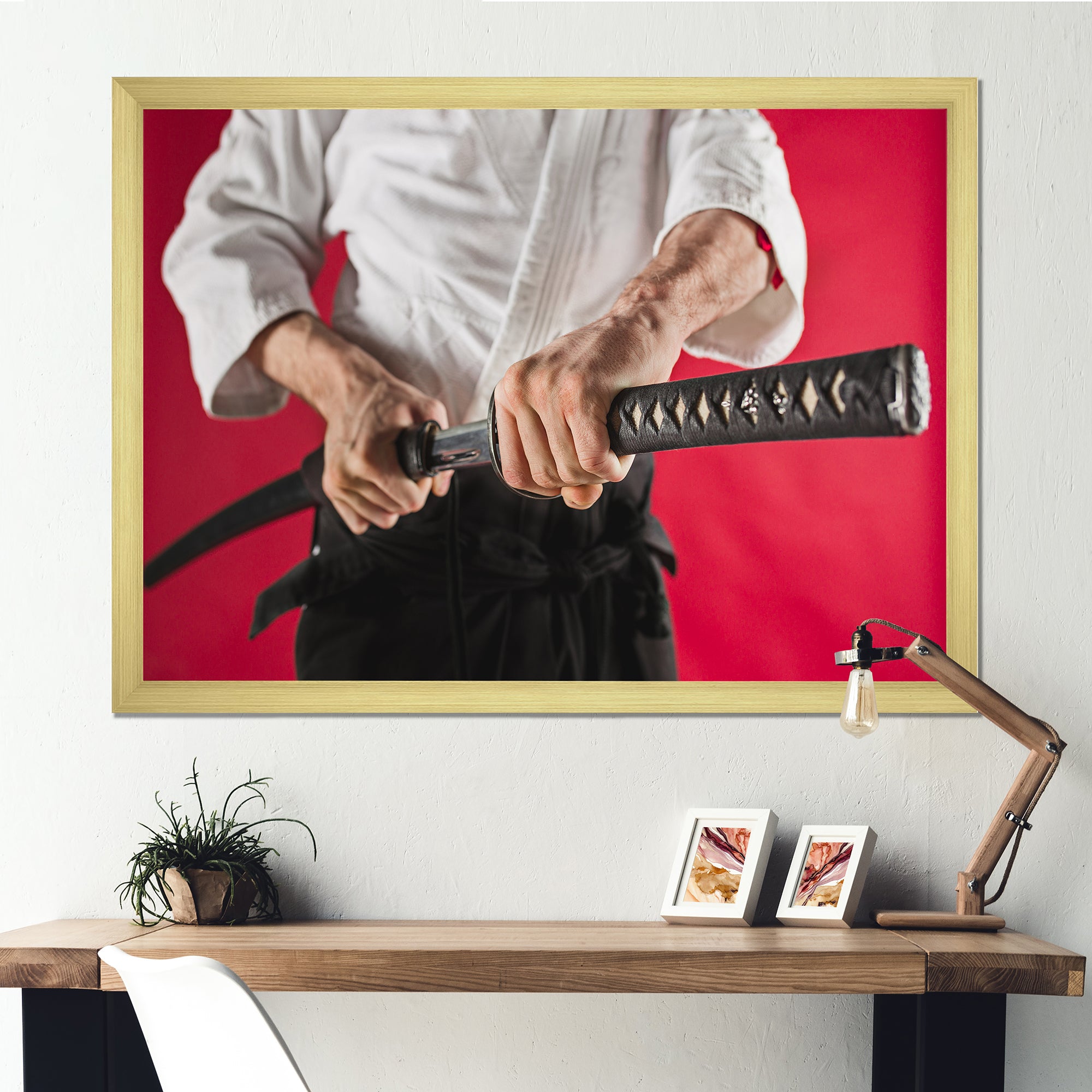Man Training Aikido Martial Arts Studio - Martial Arts Canvas Wall Art