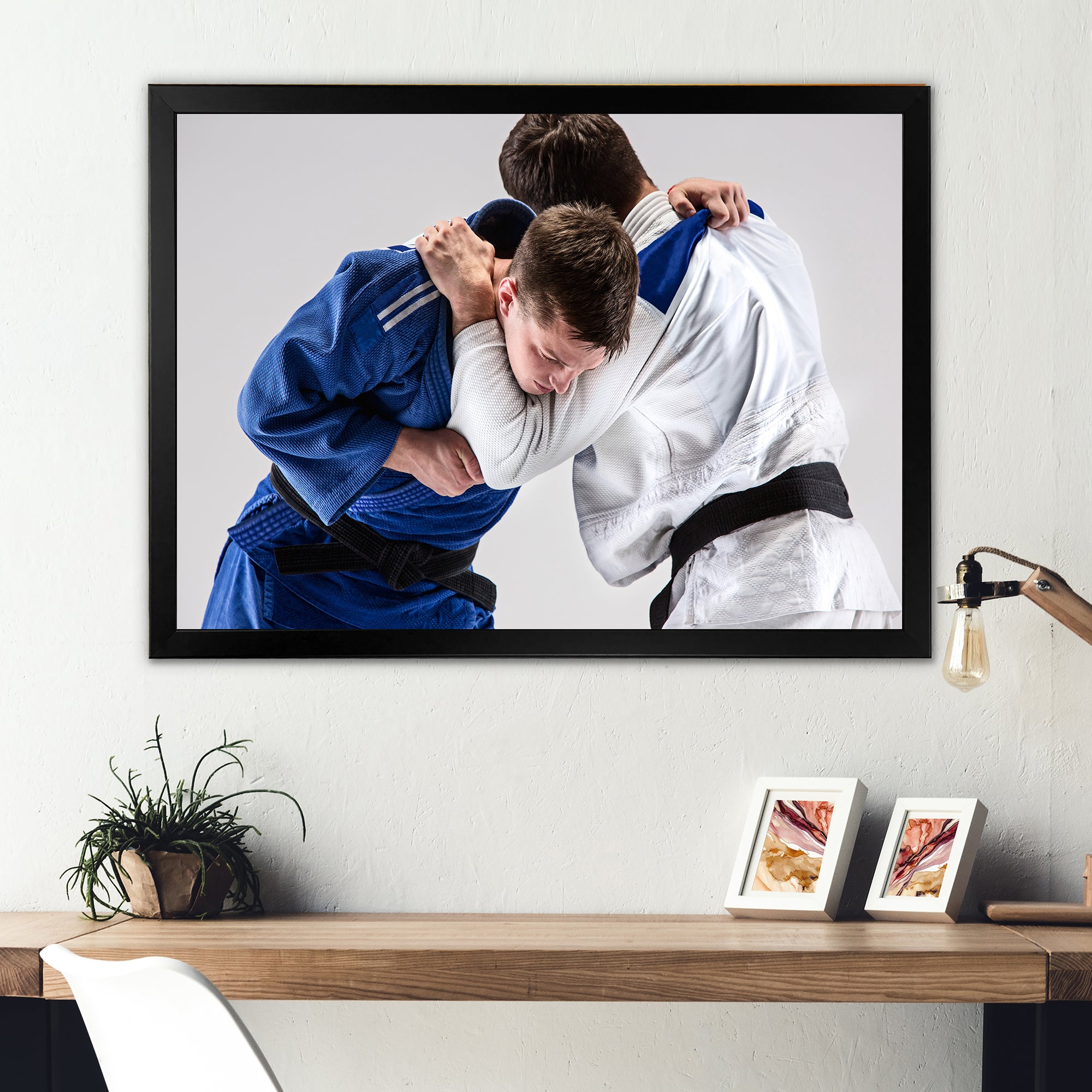 Fighting Judokas Martial Arts - Martial Arts Canvas Wall Art