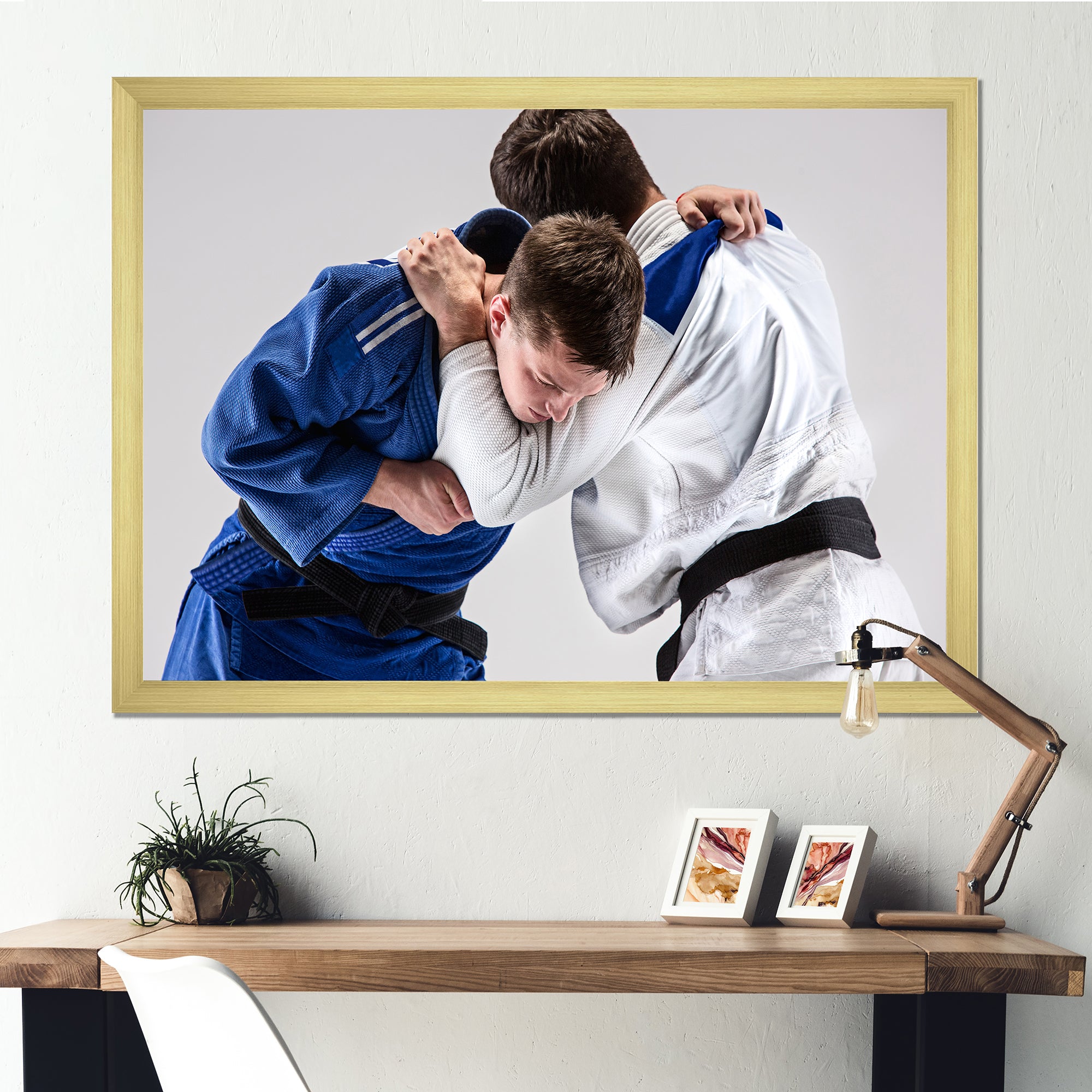 Fighting Judokas Martial Arts - Martial Arts Canvas Wall Art