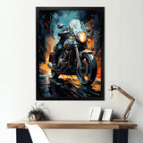 Classic Lavish Motor Bike - Motorcycle Canvas Wall Art
