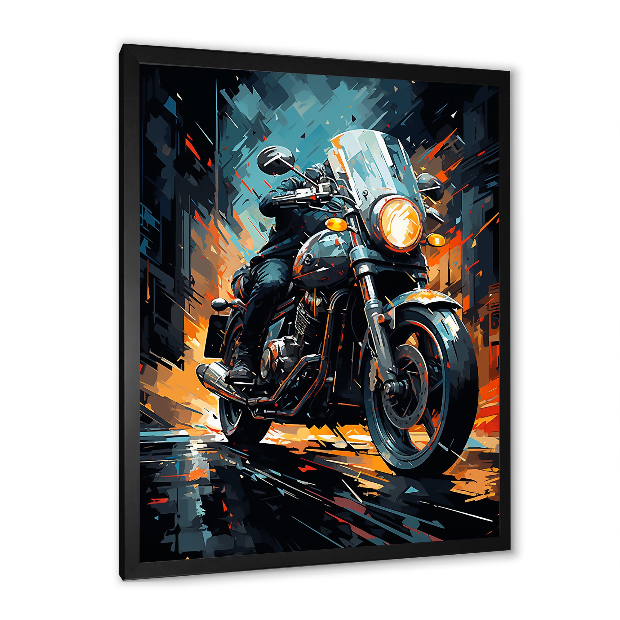 Classic Lavish Motor Bike - Motorcycle Canvas Wall Art