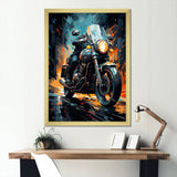 Classic Lavish Motor Bike - Motorcycle Canvas Wall Art