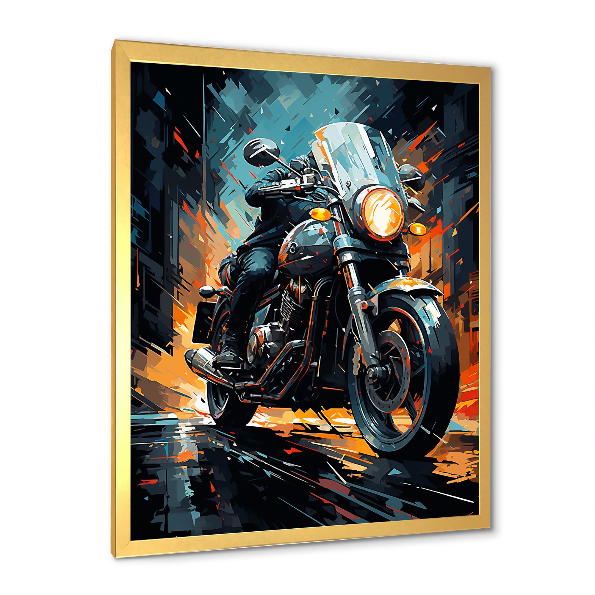 Classic Lavish Motor Bike - Motorcycle Canvas Wall Art