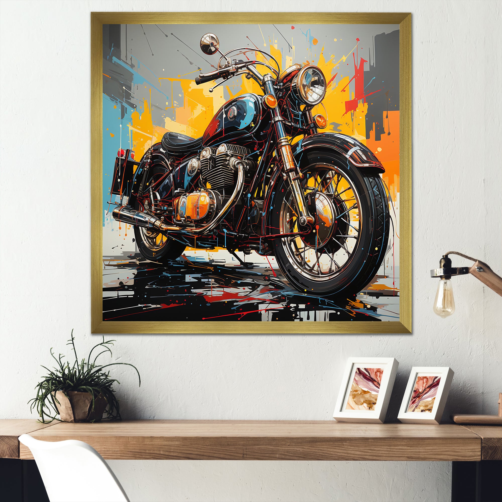 Motorcycle Dreams On The Road - Motorcycle Canvas Wall Art